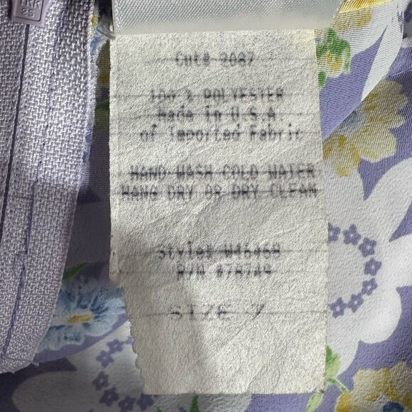 VTG Y2K Babydoll Dress Size 7 90s Pastel Floral Fairy Grunge Twee Mini Clueless - Picture 13 of 15